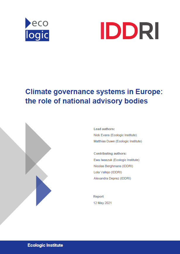 Climate governance systems in Europe: the role of national advisory bodies