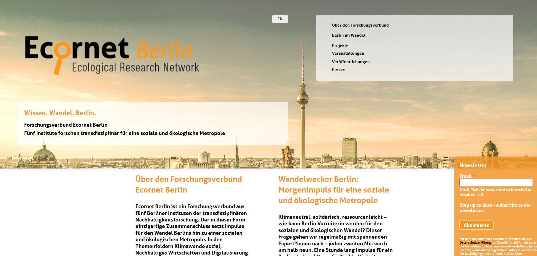 Ecornet Berlin Websitte