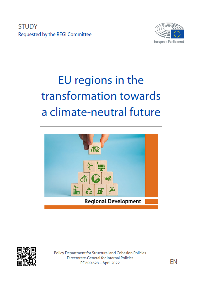 Cover of the report "EU regions in the transformation towards a climate-neutral future"