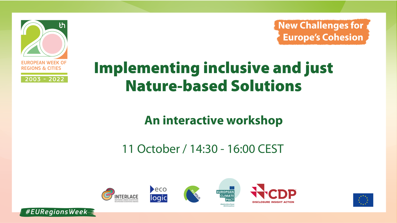 social card of the interactiv workshop "Implementing inclusive and just Nature-based Solutions"
