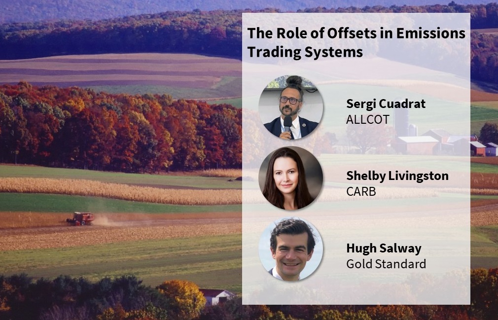 Social Media Card of the Event "The Role of Offsets in Emissions Trading Systems: Best Practices and Lessons Learned" with the involved Speakers