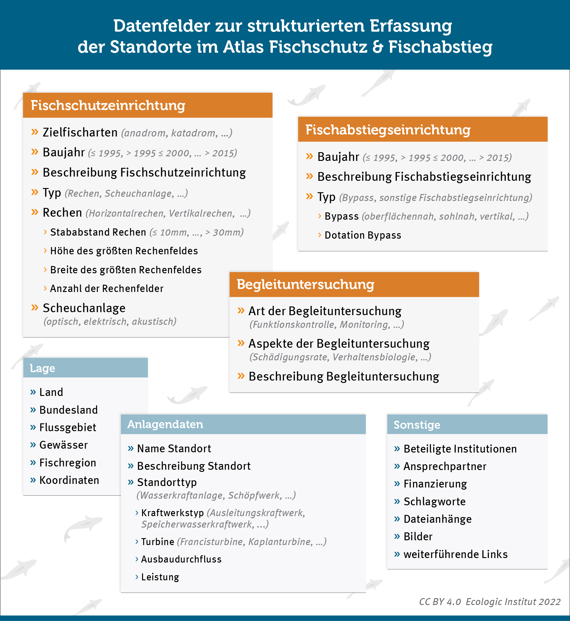 The figure provides an overview of the information structure of the atlas sites and the input fields.