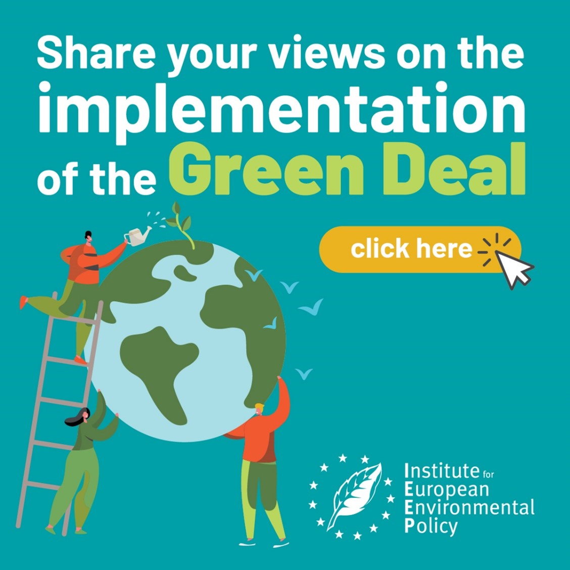 survey's social media card , text: Share your views on the implementation of the Green Deal