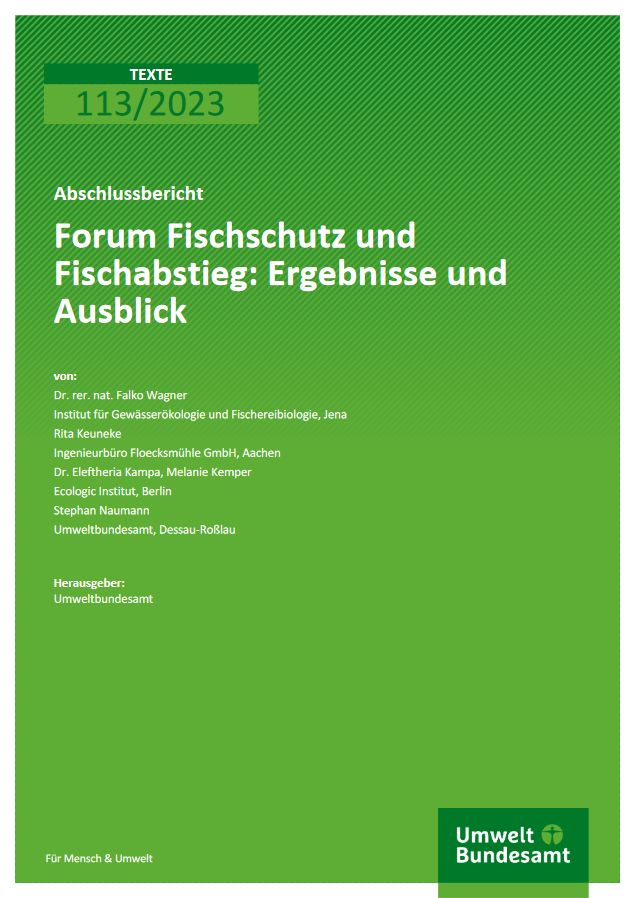 Cover Forum Fischschutz Abschlussbericht 2023