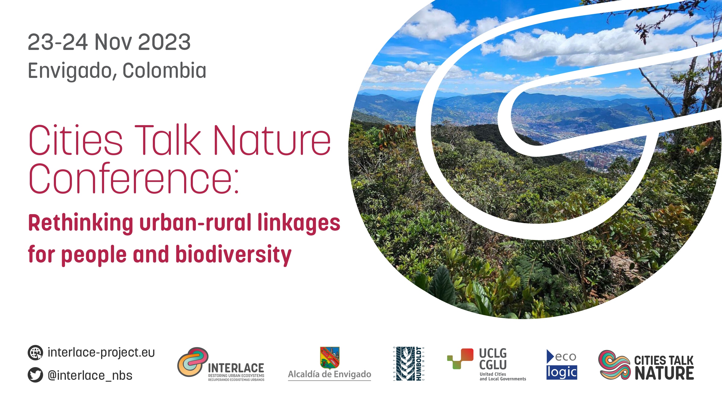 Social media card of the conference "Cities Talk Nature: Rethinking urban-rural linkages for people and biodiversity"