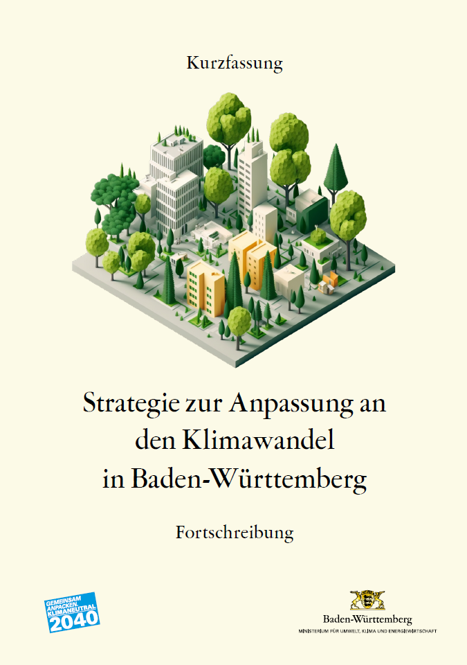 Cover of the short version "Strategie zur Anpassung an den Klimawandel in Baden-Württemberg. Fortschreibung"