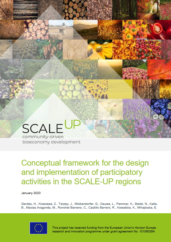 Cover of Scale Up report featuring colorful tiles with agricultural motifs
