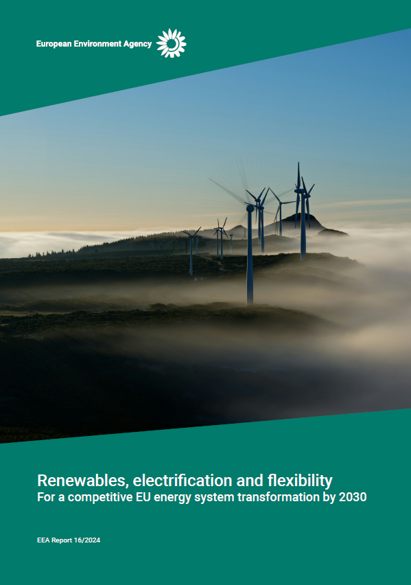 Cover of the EEA report "Renewables, electrification and flexibility for a competitive EU energy system transformation by 2030"