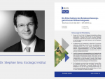 1. Seite der Publikation "Die Entscheidung des Bundesverfassungsgerichts zum Klimaschutzgesetz" und Foto von Dr. Stephan Sina