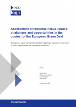 Cover of the publication "Assessment of resource nexus-related challenges and opportunities in the context of the European Green Deal"