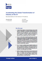Cover of the Policy Brief - Accelerating the Global Transformation of Industry at the G7