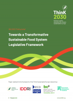 Cover of the Think2030 policy brief "Towards a Transformative Sustainable Food System Legislative Framework"