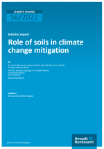 Cover of the report "Role of soils in climate change mitigation"