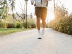 Jogger in park with short pants