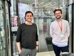 Dr. Ulf Stein and Dr. Benjamin Kupilas infront of the French Environment Minstry