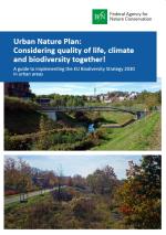 Cover of urban nature plan featuring photos of parks