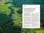 Comment article titled “Implementation of the EU Nature Restoration Regulation requires a shift from restoration targets to restoration landscapes” displayed over an aerial view of a restored river meandering through a forested landscape.